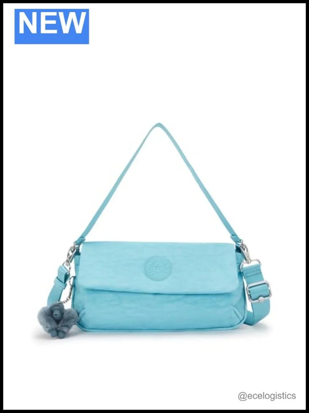 Nylon Shoulder Bag with Zipper Closure - Satchel Silhouette